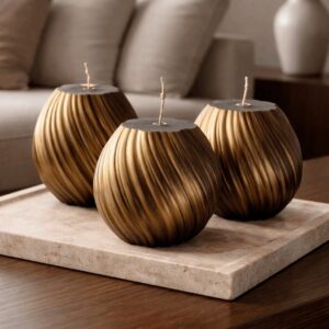 Bronze Swirl Candle