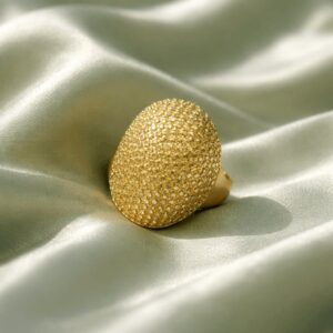 Gold Pave Dome Cocktail Ring