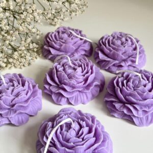 Peony Flower Candle