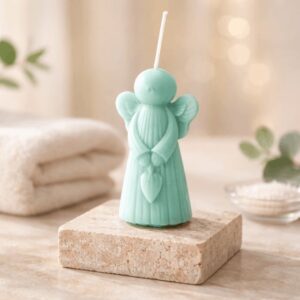 Teal Angel Candle